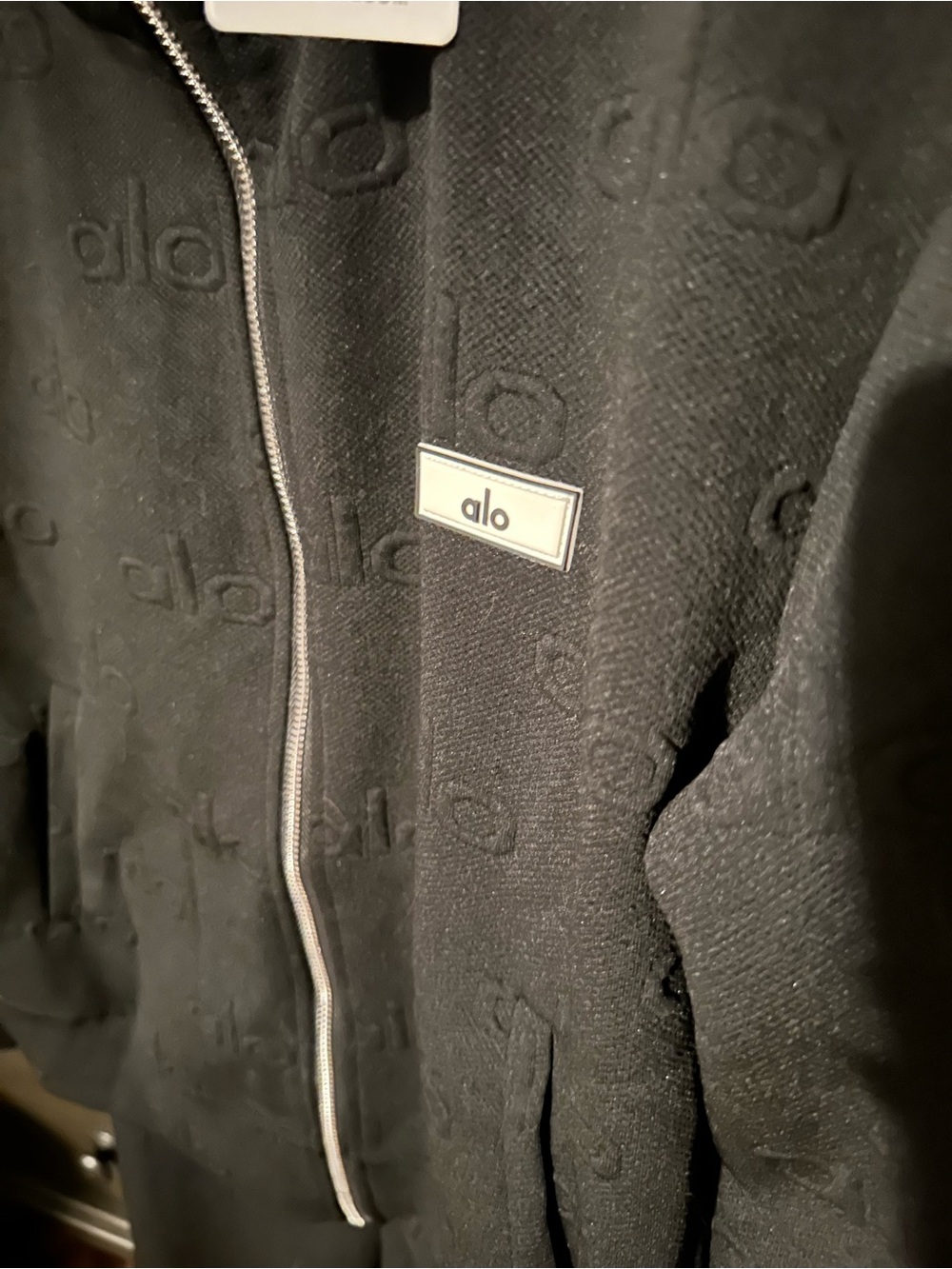 Alo Black Embossed Set top and pants - Picture 3 of 7